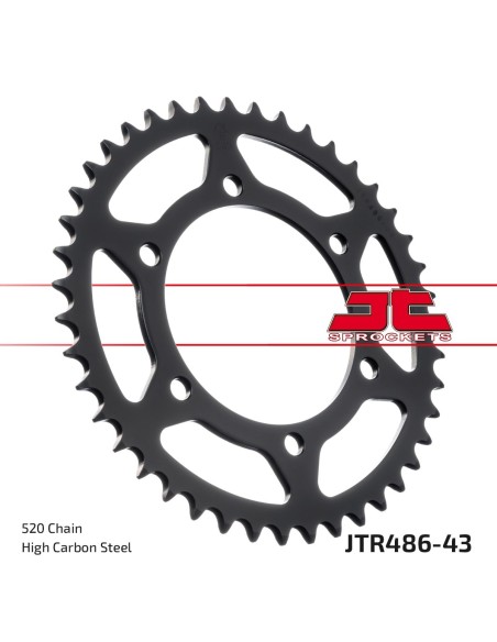 Corona JT Sprockets Acero JTR48643ZBK | Motoauto