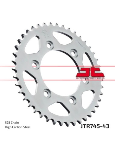 Corona JT Sprockets Acero JTR74543 | Motoauto
