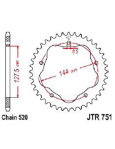 Corona JT Sprockets aluminio 75140AL | Motoauto