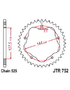 Corona JT Sprockets aluminio 75241AL | Motoauto