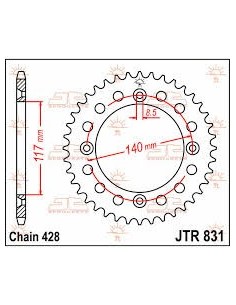 Corona JT Sprockets Acero JTR83146 | Motoauto