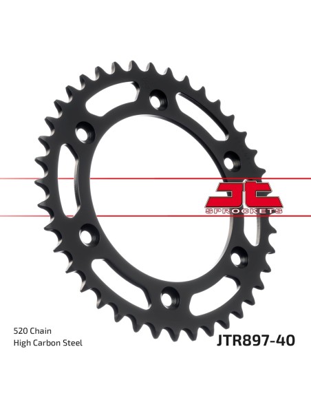 Corona JT Sprockets Acero JTR89740ZBK | Motoauto