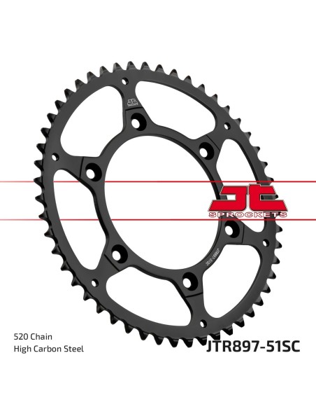 Corona JT Sprockets Acero JTR89751SC | Motoauto