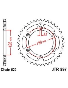 KTM 125 END 86 AL (C-520) 89752AL | Motoauto