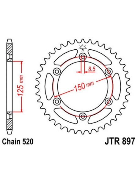 KTM 125 END 86 AL (C-520) 89752AL | Motoauto
