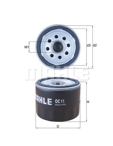 FILTRO ACEITE MAHLE OC11 | Motoauto