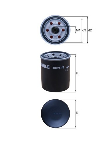 FILTRO MAHLE Aceite OC217/6 | Motoauto
