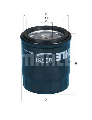 FILTRO ACEITE OC731 OC731 | Motoauto