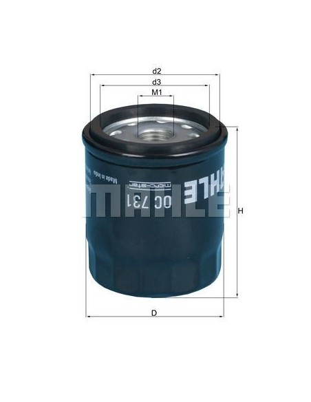 FILTRO ACEITE OC731 OC731 | Motoauto