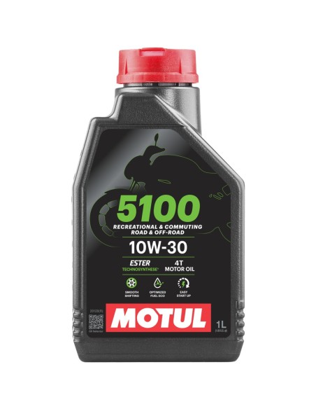 Aceite MOTUL 5100 10W30 4T 1L 104062 | Motoauto