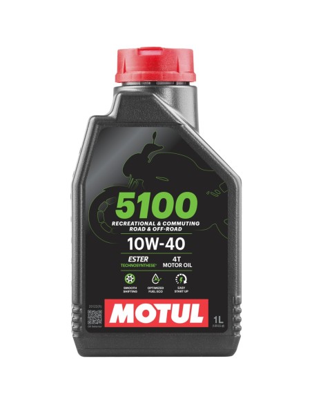 Aceite MOTUL 5100 10W40 4T 1L 104066 | Motoauto