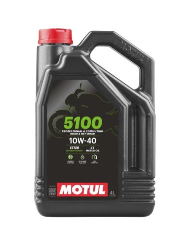 Aceite MOTUL 5100 10W40 4T 4L 104068 | Motoauto