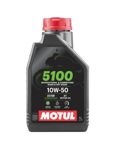 Aceite MOTUL 5100 10W50 4T 1L 104074 | Motoauto
