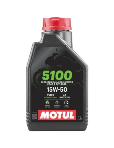 Aceite MOTUL 5100 15W50 4T 1L 104080 | Motoauto