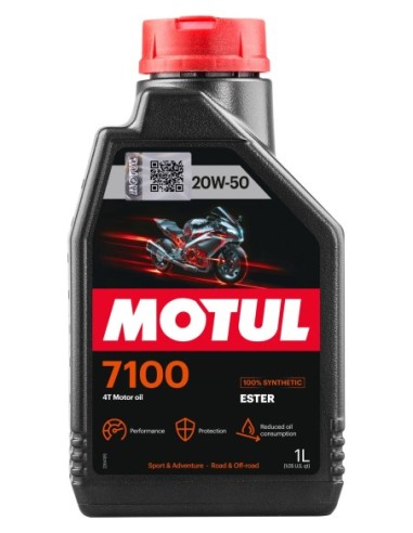 Aceite MOTUL 7100 20W50 4T 1L 104103 | Motoauto