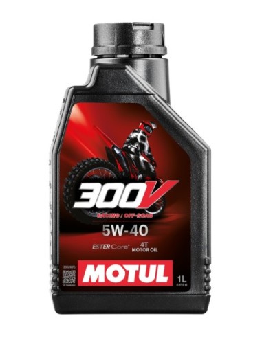 Aceite MOTUL 300V FLOff Road 5W40 1L 104134 | Motoauto