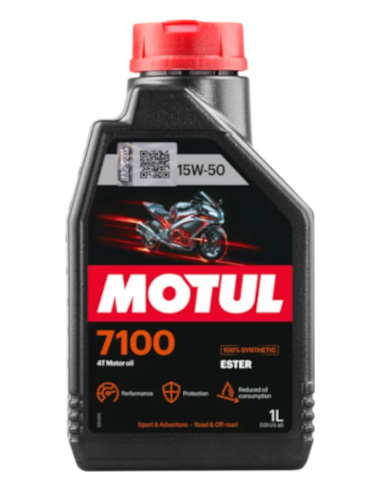 Aceite MOTUL 7100 15W50 4T 1L 104298 | Motoauto