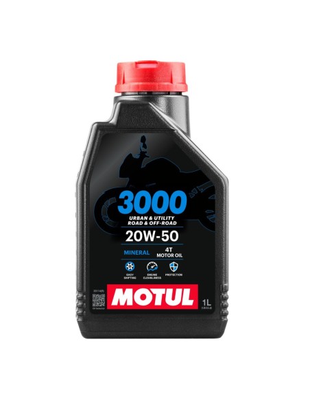 Aceite MOTUL 3000 20W50 4T 1L 107318 | Motoauto