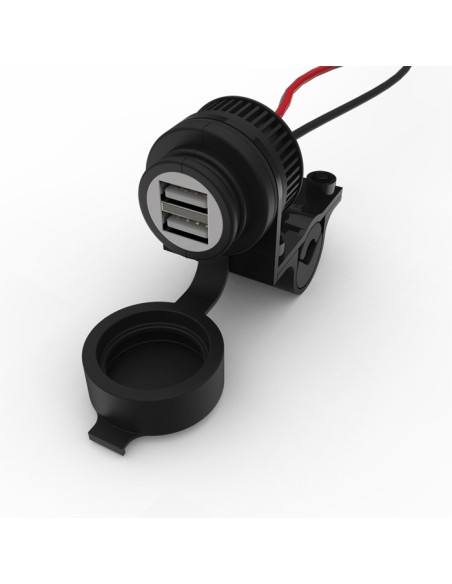 Toma USB doble para moto Oxford  5 V 2 A EL102 | Motoauto