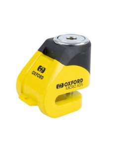 Candado de disco Oxford XD5 amarillo/negro LK205 | Motoauto