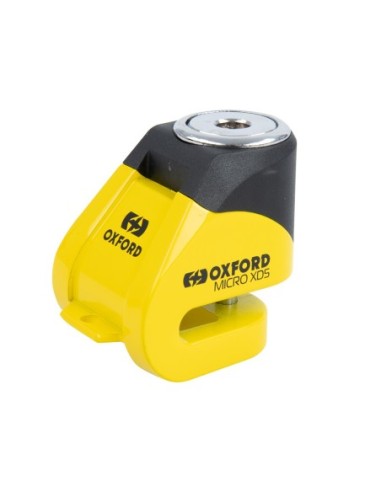 Candado de disco Oxford XD5 amarillo/negro LK205 | Motoauto