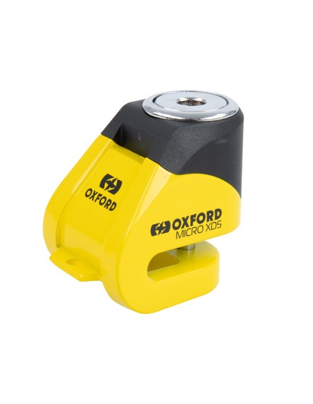 Candado de disco Oxford XD5 amarillo/negro LK205 | Motoauto
