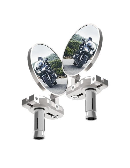 Espejos para moto Oxford color plateado OX578 | Motoauto