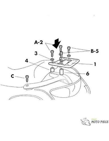 SOPORTE MALETA SHAD  Honda NT 650 V SPH0N68T | Motoauto