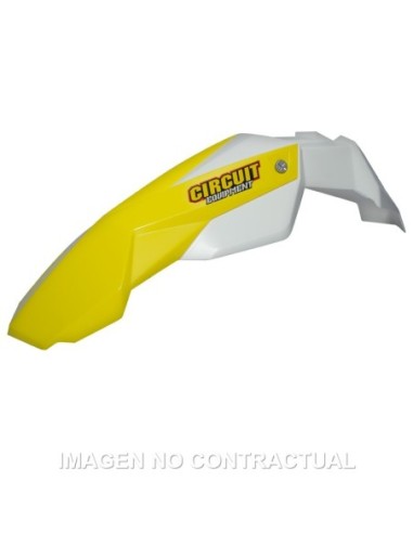 Guardabarros Delantero Circuit Stealth Blanco/Amarillo