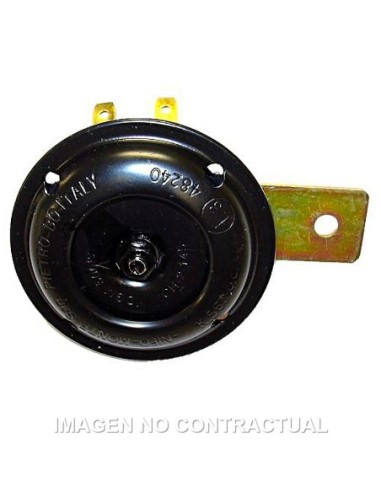 Claxon zincado blanco 12V - 1,5A / 430 Hz - Ø 70 mm