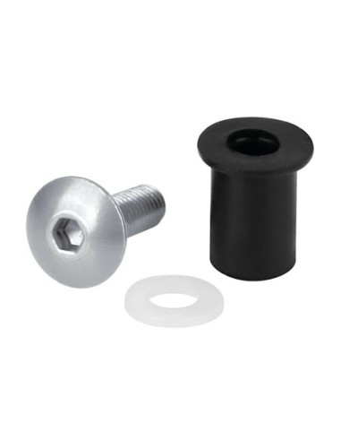 KIT TUERCAS GOMA C/TORNILLOS+ARANDELAS LAMPA PLATA