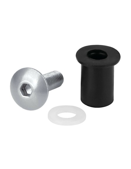 KIT TUERCAS GOMA C/TORNILLOS+ARANDELAS LAMPA PLATA