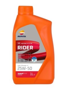 BOTELLA REPSOL RIDER HIGH MILEAGE 4T 25W-50 1L