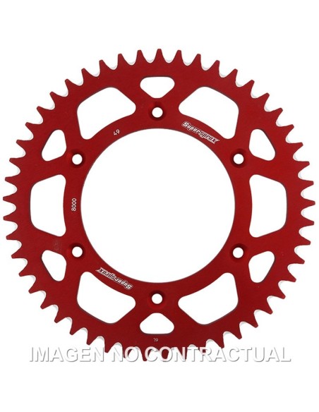 Corona Supersprox Aluminio Roja 49 D