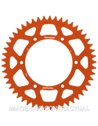 Corona Supersprox Aluminio Naranja 49 D