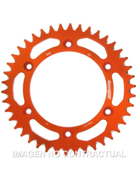 Corona Supersprox Aluminio Naranja 42 D