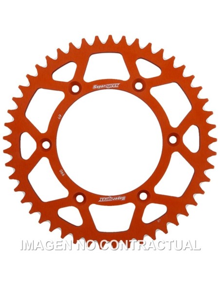 Corona Supersprox Aluminio Naranja 49 D