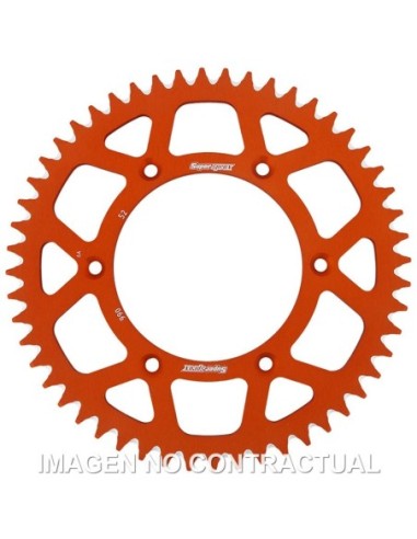 Corona Supersprox Aluminio Naranja 52 D