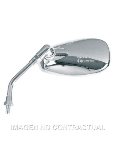 Espejo HERT Cromado Moto Custom Izquierdo