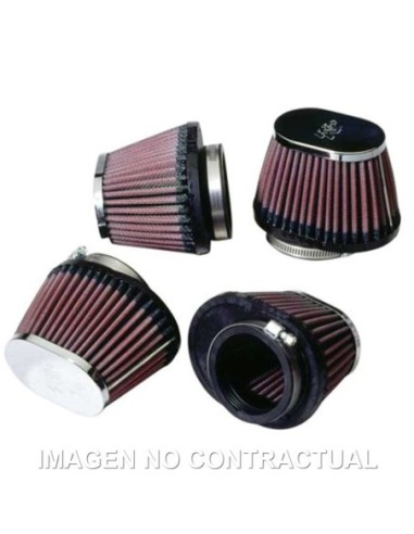 Filtros de potencia K&N D. 54mm. Tapa cromada