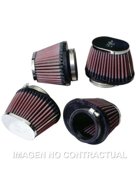 Filtros de potencia K&N D. 54mm. Tapa cromada