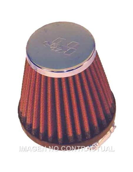 Filtro PTT K&N cónico cromado D interior 40 mm