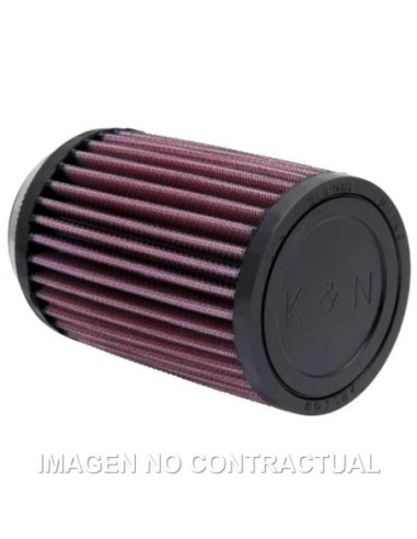 Filtro Potencia K&N Cilíndrico Tapa Goma D. 62 mm